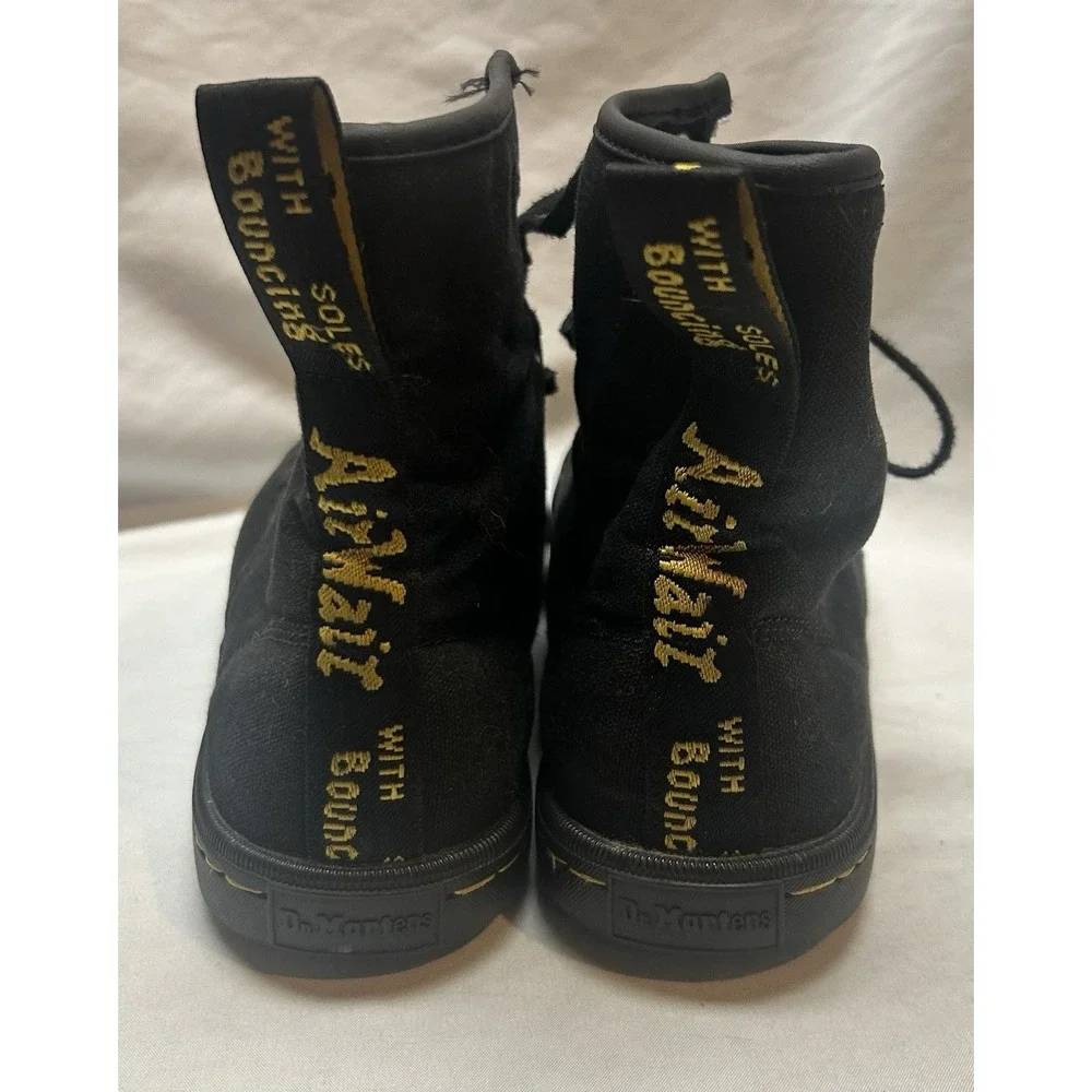 Dr. Martens Shoreditch Ankle Boots Womens Size 9 EUR 41 Black Canvas Lace Up